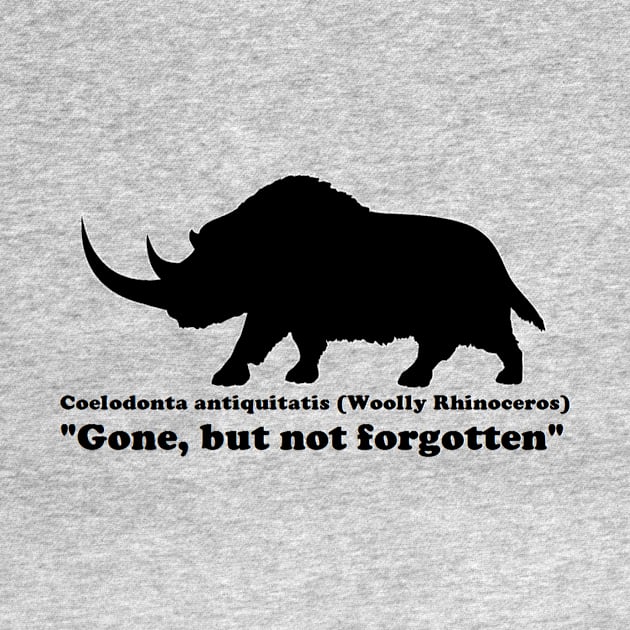 Coelodonta antiquitatis (Woolly Rhinoceros) Front Design by dabblersoutpost